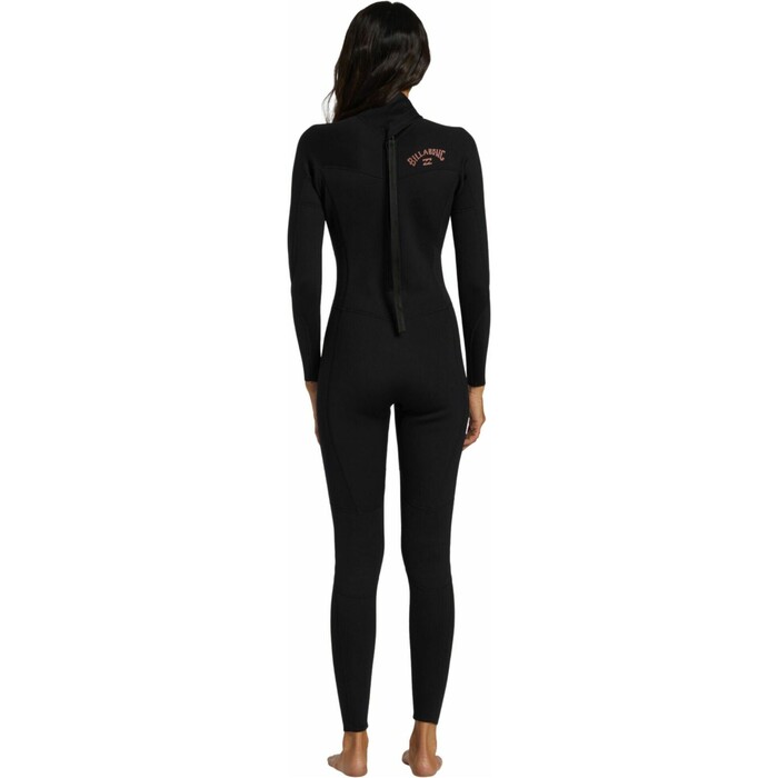 2024 Billabong Womens Foil 4/3mm Back Zip Wetsuit ABJW100185 - Black